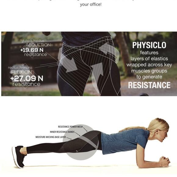 NWT $110 Physiclo Pro Resistance Capris for Women - Black Size XS - Picture 6 of 12